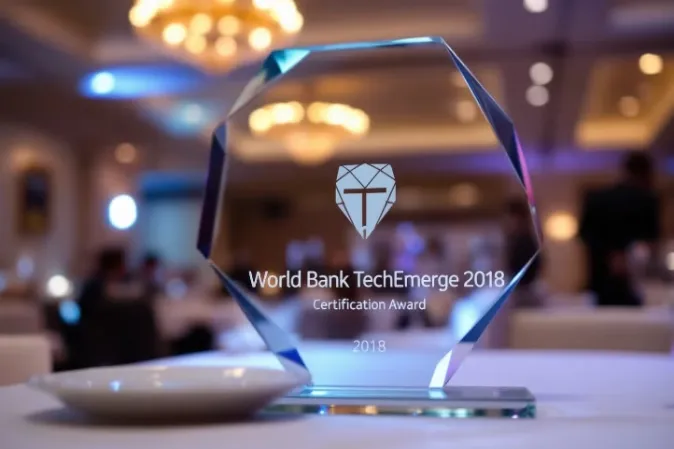 Troféu World Bank TechEmerge 2018 recebido pela NAGIS